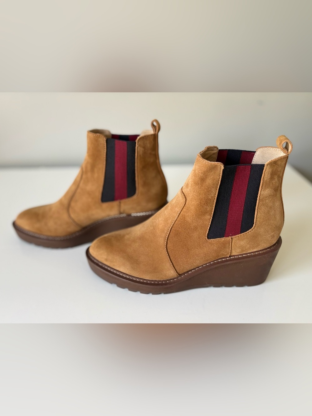 Cecelia New York Gemma Suede Wedge Boots 8.5